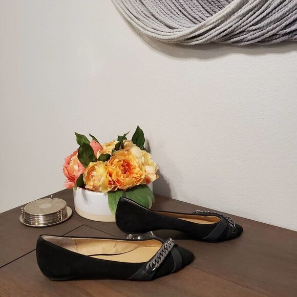 Joe's Jeans Josie Chain Detail Pointed Flat Sz 7 - Picture 3 of 7